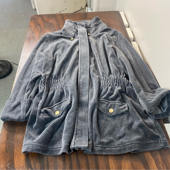 Charter Club Jacket Women  Full Zip Pockets Long Sleeve Gray large - Picture 6 of 12